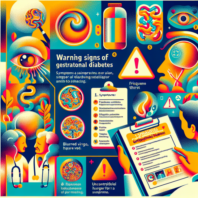 Identifying Warning Signs of Postpartum Gestational Diabetes: A Helpful Guide Graphic highlighting the warning signs of postpartum gestational diabetes for new mothers.