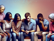 Navigating Depression and Relationships: Supportive Advice Family discussing supportive strategies for managing depression in their relationship.