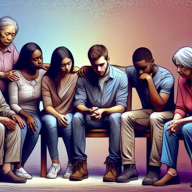 Supportive Advice for Navigating Depression in Relationships Family discussing supportive strategies for managing depression in their relationship.