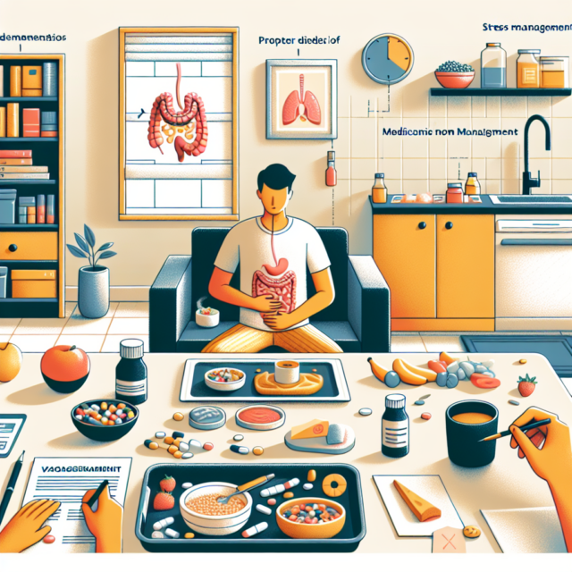 Living with Crohn’s disease: Practical management strategies Family discussing Crohn’s disease management, including medication, diet, and lifestyle adjustments to manage symptoms effectively.
