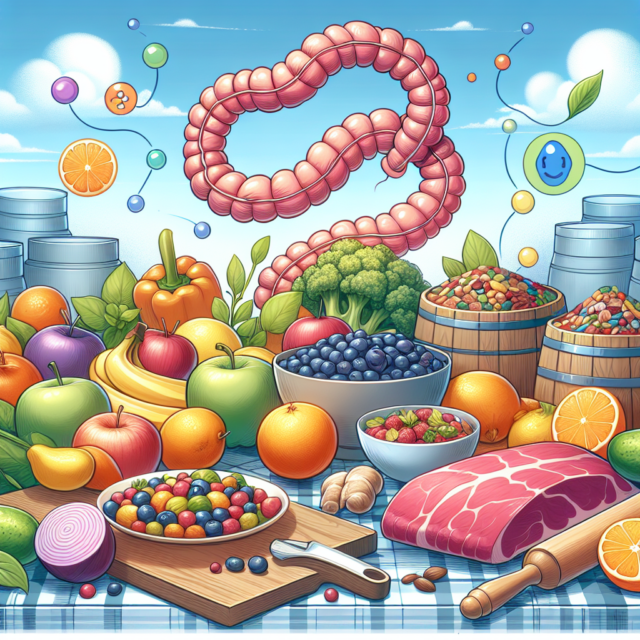 Selection of Crohn's disease-friendly foods, including lean proteins and low-fiber vegetables.