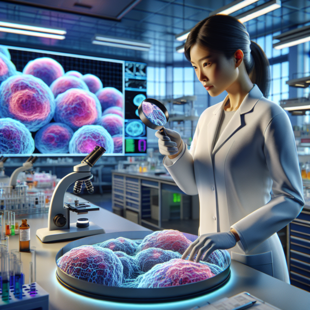 Scientists examining prostate cancer cells under a microscope, representing the progression of research in prostate cancer treatment.