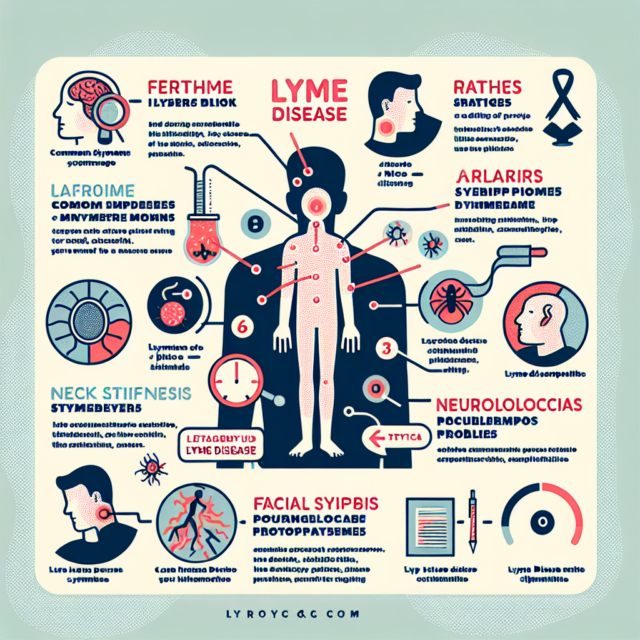 arly-Lyme-Disease-Symptoms-Rash-and-Flu-Like-Signs Red circular rash on skin, a common early symptom of Lyme disease known as erythema migrans.