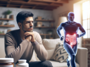 Living with Ulcerative Colitis: Tips for Managing Symptoms Daily Person managing ulcerative colitis through a healthy lifestyle, including balanced diet and regular exercise.