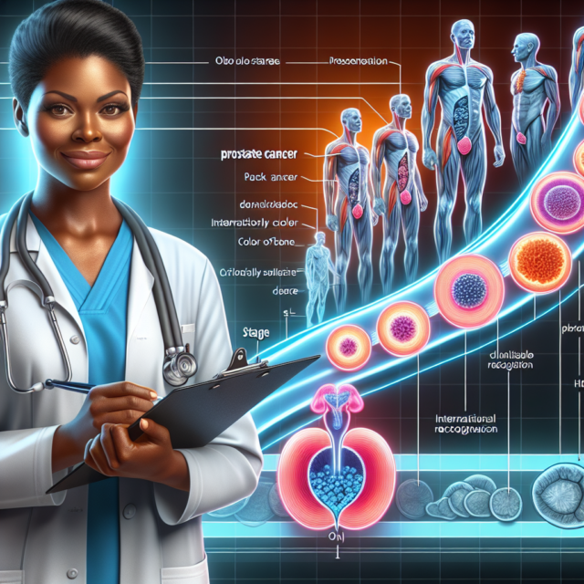 Doctor explaining prostate cancer stages to a patient Doctor explaining prostate cancer stages and treatment options to a patient
