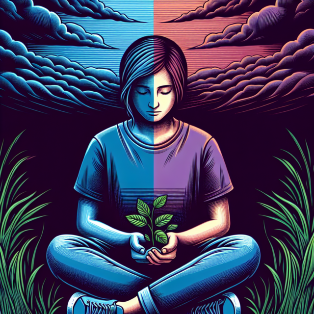 Person holding a supportive hand, representing resources for depression
