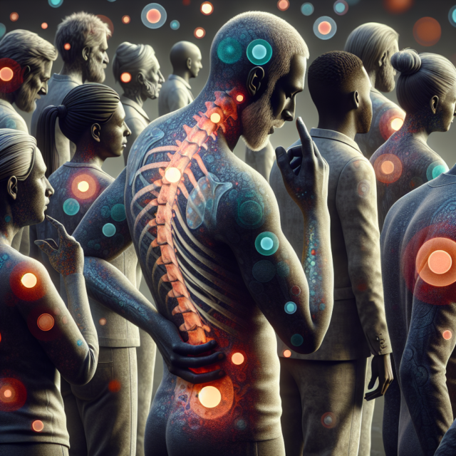 Person holding lower back in pain, symbolizing chronic pain symptoms