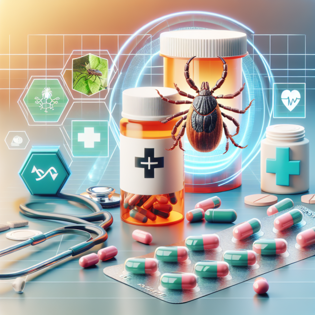 Illustration of Lyme disease treatment methods and symptom management options.