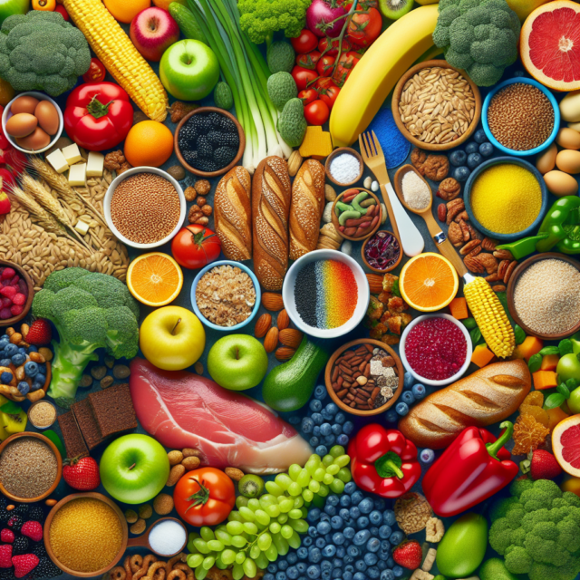 Diabetes diet meal with vegetables, protein, and grains.