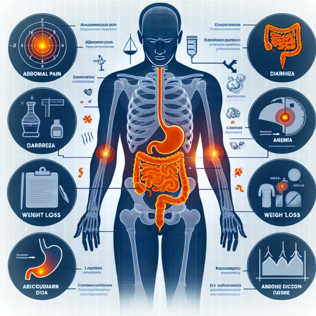 Person holding stomach, representing Crohn’s disease symptoms,
