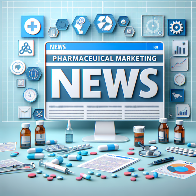 Pharma marketing executives staying updated on industry news and trends through digital platforms and events.