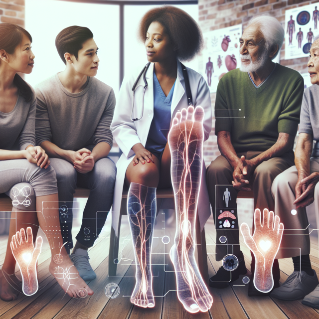 A doctor consulting with a patient about diabetic neuropathy care strategies.