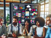 Innovative Healthcare Advertising Strategies: Transforming Pharma Marketing in the Digital Era Pharma marketers brainstorming healthcare advertising strategies on digital platforms.