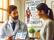 The Link Between Mental Health and Obesity: A Hidden Barrier to Diabetes Treatment Doctor discussing mental health and obesity with a diabetes patient.