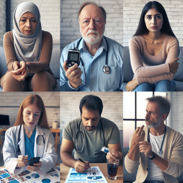 Doctor consulting a patient on diabetes management.