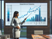 Gestational Diabetes: Insights and Management Strategies for Clinicians Doctor reviewing blood glucose results with a pregnant patient.