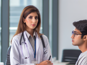 Preventing Type 2 Diabetes: Clinical Strategies for Risk Reduction & Patient Care Doctor advising a patient on diabetes prevention strategies, including diet and medication.