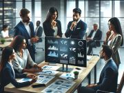 Digital Advertising Strategies for Pharma: Maximizing Reach and Compliance Pharma marketing team analyzing digital advertising strategies.