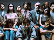 Recognizing the Symptoms of Depression: Early Signs and When to Seek Help A group sitting alone, symbolizing symptoms of depression.