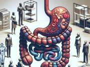 What is Crohn’s Disease? Symptoms, Causes, and Effective Treatments A man holding his abdomen in discomfort due to Crohn’s disease.