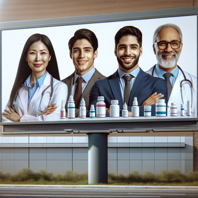 Pharma traditional advertising campaign with branded drug promotions.