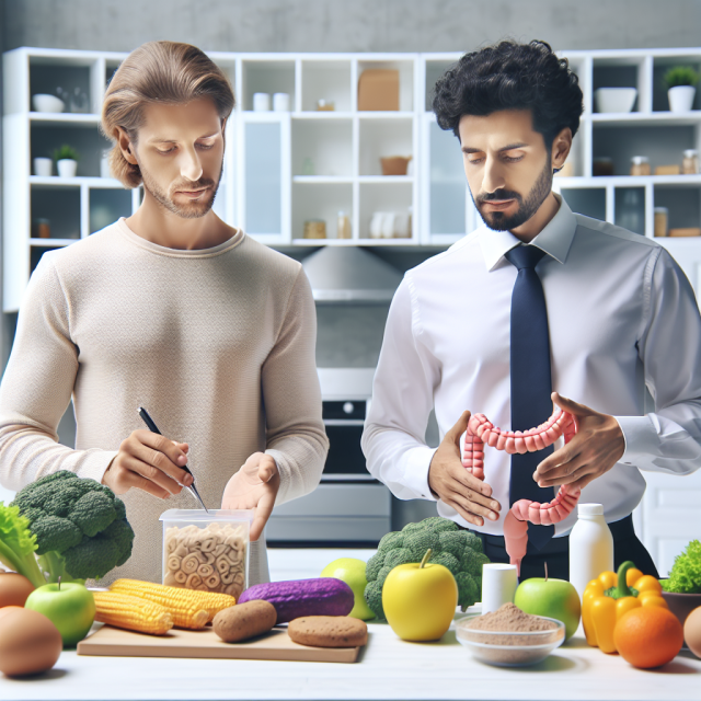 A plate of ulcerative colitis-friendly foods, including rice, cooked vegetables, and lean protein.