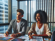 Pay-Per-Click Advertising: Pharma’s Strategy A pharma marketing executive reviewing PPC ad analytics on a laptop screen, with data charts and ad performance metrics visible.