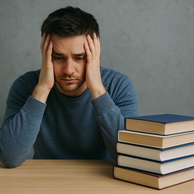 Young man sitting alone looking thoughtful while seeking resources for depression