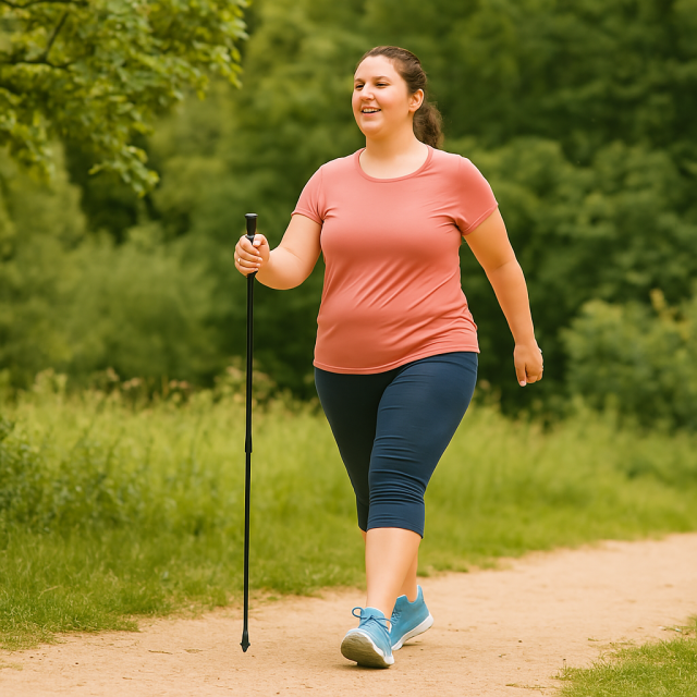 Woman exercising outdoors as part of lifestyle changes to manage prediabetes