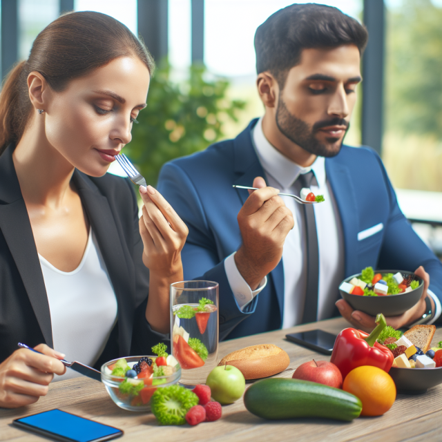 A well-balanced diabetes-friendly meal featuring salmon, vegetables, and quinoa.