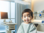 What if my baby is diagnosed with Crohn’s? A baby patient receiving medical attention for Crohn’s disease in a pediatric clinic.