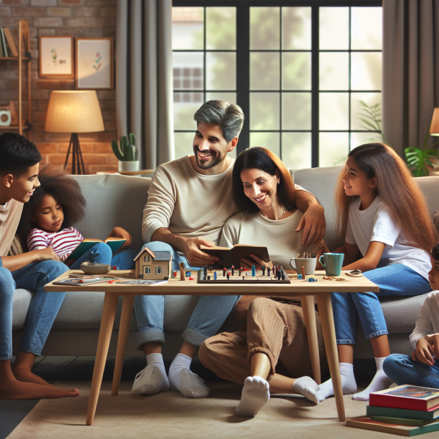 Family Support at Home for Crohn’s Disease Management Family sitting together in a living room offering support for a loved one managing Crohn’s disease.