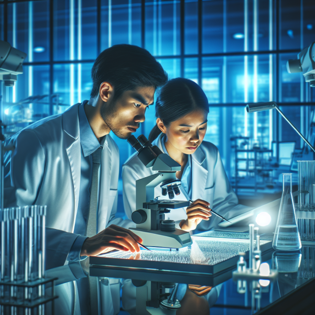 Scientists Conducting Medical Research in a Laboratory Medical researchers in a lab conducting experiments on Crohn’s disease treatments.