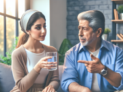 The difference between Acid Reflux and Heartburn Doctor explaining acid reflux and heartburn to a patient in clinic