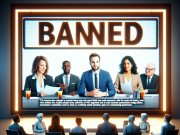 Strategies For A Pharma Ad Ban on TV Pharmaceutical marketing executives strategizing new advertising approaches after a TV ad ban.