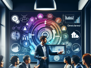 Are you moving to more of an omnichannel marketing approach? Pharma marketing professionals discussing omnichannel marketing insights and engagement metrics in an office setting.