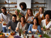 What are some Acid Reflux Home Remedies? Person drinking ginger tea with bananas and water as natural acid reflux remedies.