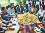 Can I Eat Popcorn with Ulcerative Colitis? A bowl of popcorn with a concerned person holding their stomach.