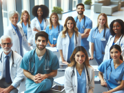 How to Reach HCP’s In Pharma Marketing Healthcare professionals discussing patient care in a clinical setting.