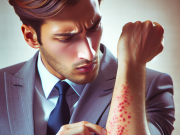 Is this a Lyme Disease Rash? What to Know. Lyme disease rash with a bull’s-eye appearance on the arm.