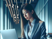 HealingWell and the Importance of Chronic Pain Support Groups Woman searching for HealingWell Chronic Pain Forum on her computer.