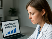 Is Big Pharma A Negative Term for Marketing? Pharma brand strategist evaluating healthcare marketing data on a tablet