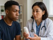 What is PrEP? Doctor consulting a patient about PrEP options.