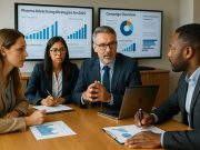 Innovative Solutions in Healthcare Marketing Group of pharma marketers working on digital healthcare strategies in 2025