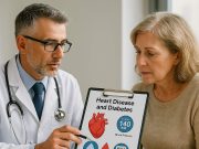 Heart Disease and Diabetes: What Your Patients Need To Know Doctor and patient discussing heart disease and diabetes management.