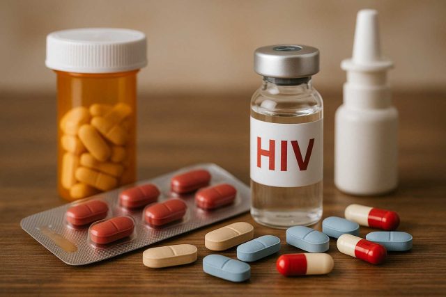Doctor reviewing HIV medication choices with a patient