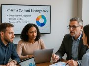 Content Marketing Strategies Used in Pharma Marketing Pharma marketing team planning 2025 content strategies for healthcare campaigns