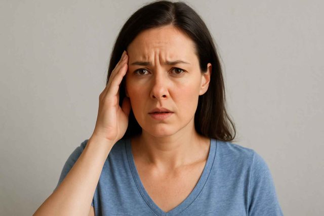 Doctor evaluating patient reporting early warning signs