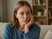 HealingWell Ulcerative Colitis Support Group Young woman looking contemplative, representing ulcerative colitis support and patient resilience.