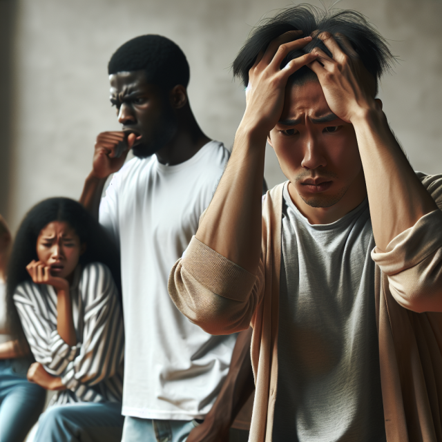 a group of people feeling anxious and depressed